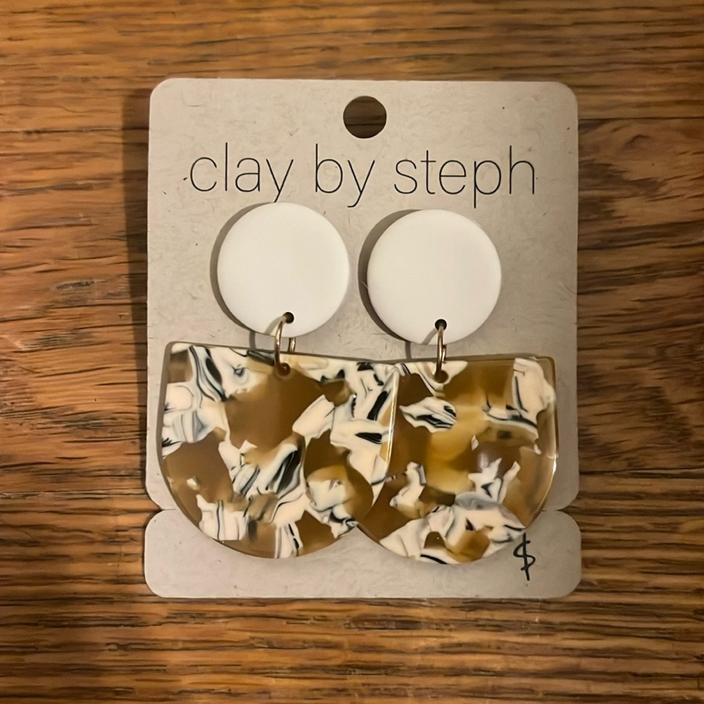 Clay and resin earrings